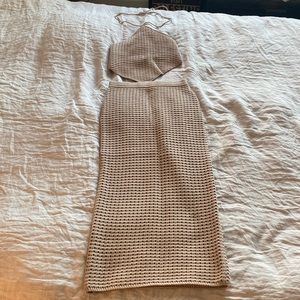 Reformation Knit Tan Two Piece Set